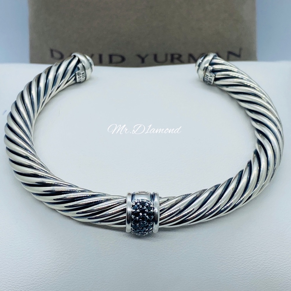 David Yurman Black Diamond station cable cuff